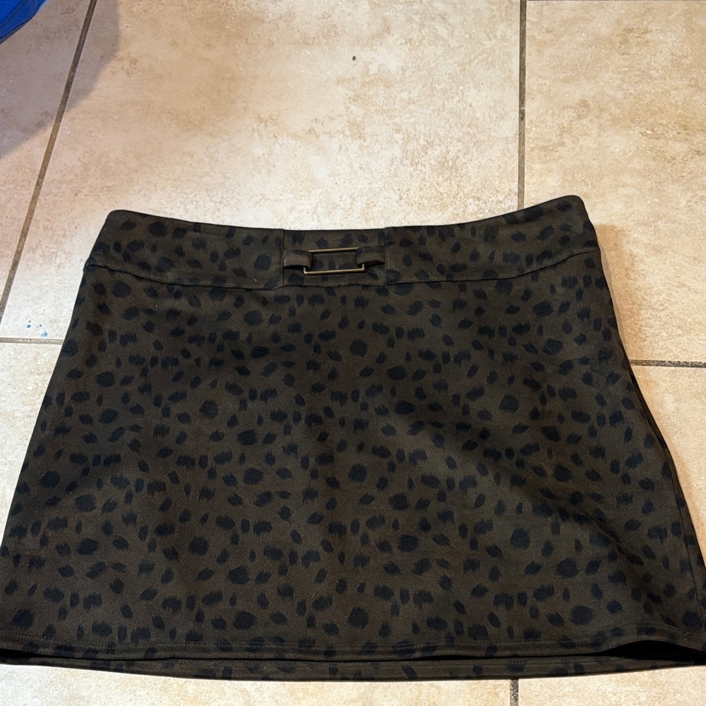 Leopard Print Mini Skirt